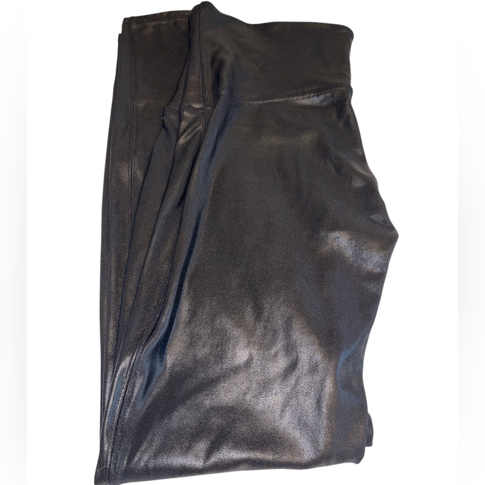 Spanx legging faux leather tummy control contoured power waistband size X-Large